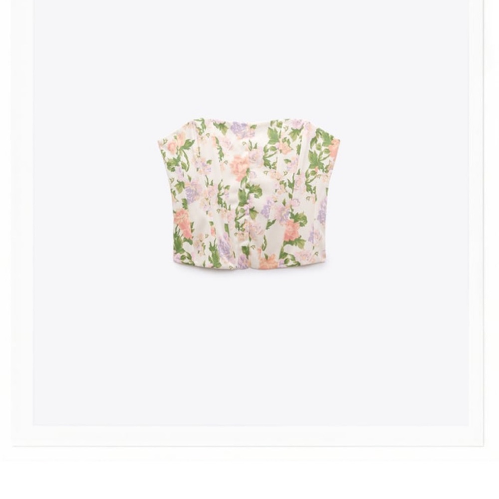 Zara floral corset top